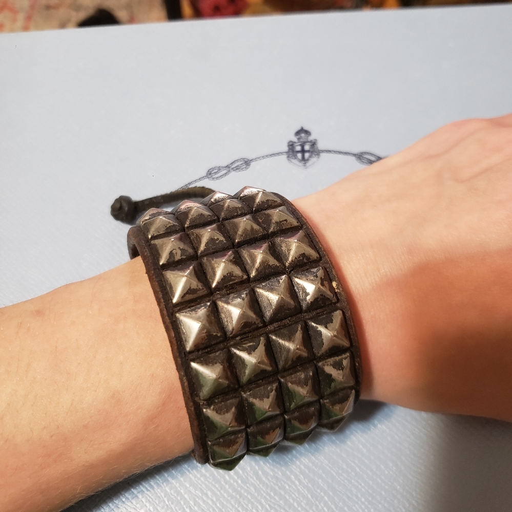 Chunky Handmade Leather Cuff